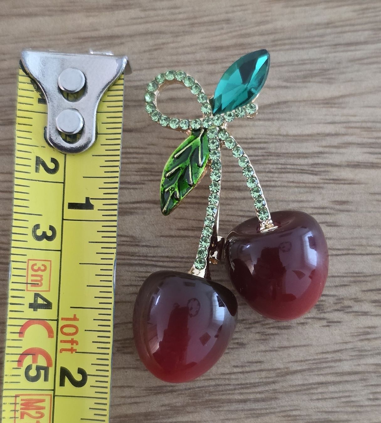 Broches & Aiguilles: Brosche Kirschen rot mit Strass neu – Neuf (Voir description) à Rheinsulz par Gilea 4