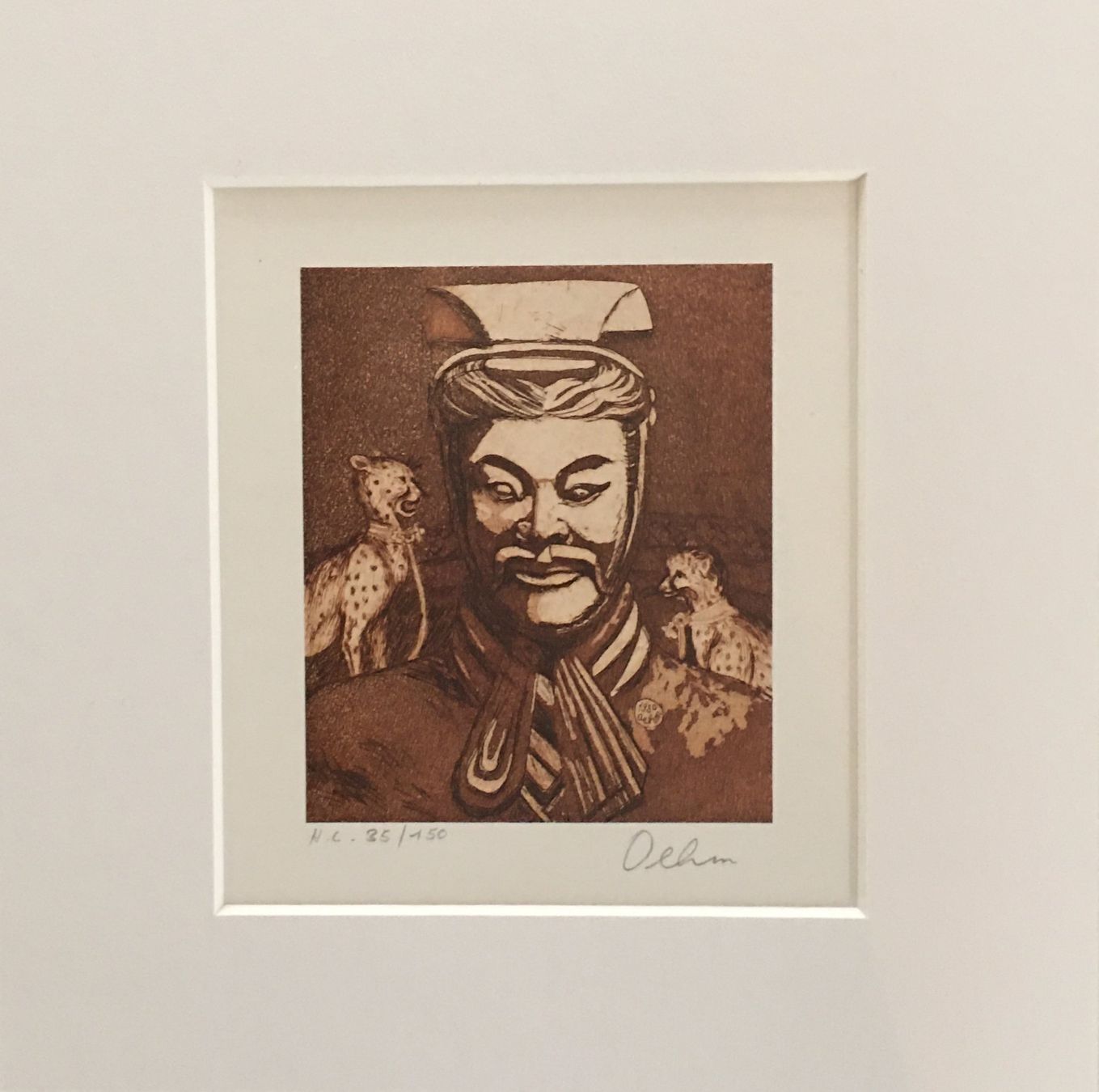 Grafiken & Lithographien: Gunda Oehm     "Portrait"   Lithographie – Gebraucht aus Nennigkofen von juhit