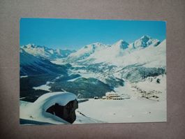 Muottas Muragl Blick auf St.Moritz und Celerina Graubünden