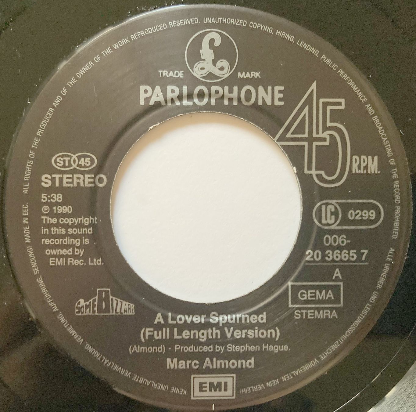 Dischi in vinile: MARC ALMOND - A LOVER SPURNED – Usato da Bottens venduto da hotter-than-hell 2