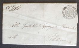 REGNO LOMBARDA-VENETO 1854: Lettera CHIOGGIA–PELLESTRINA