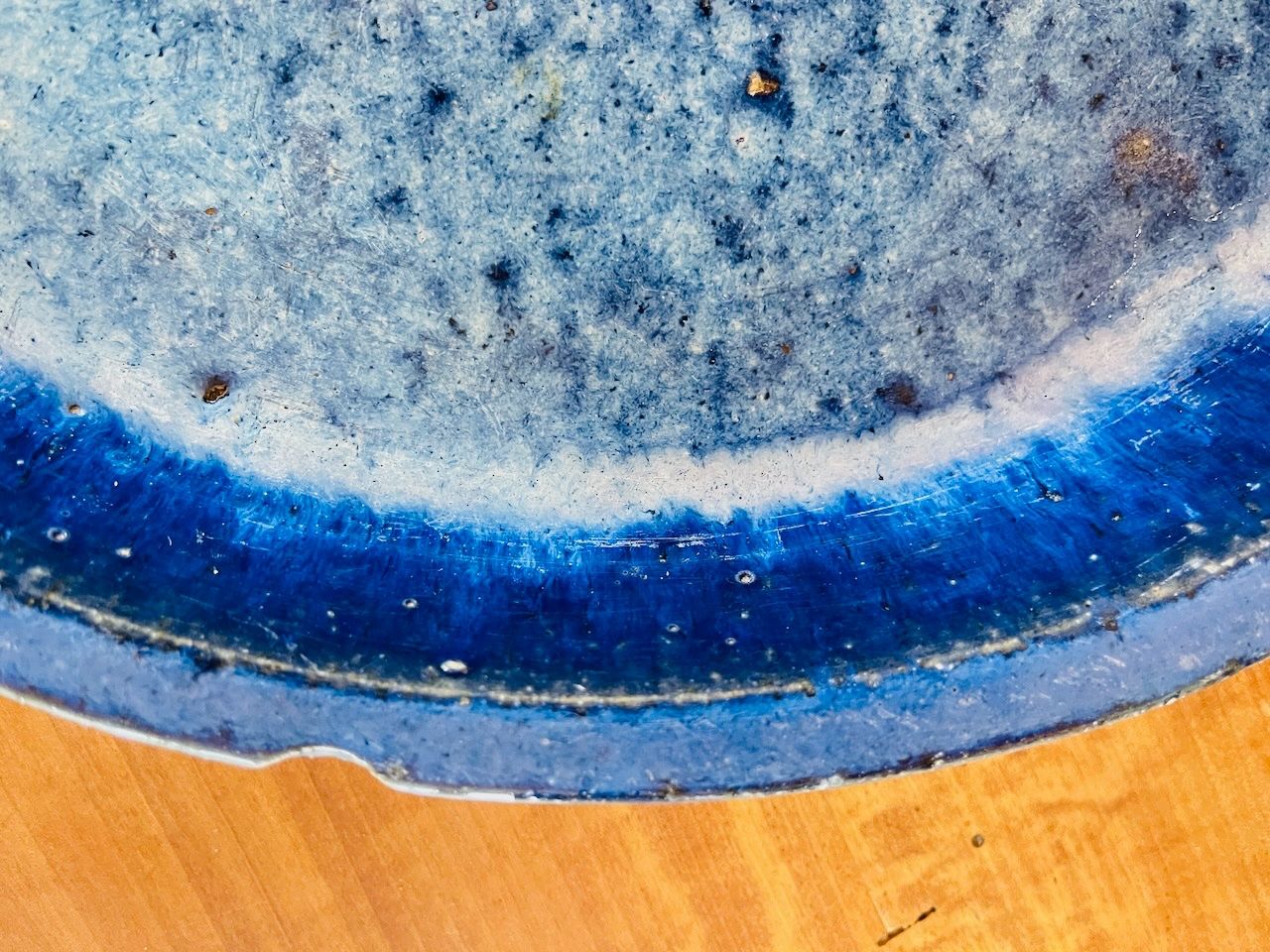 Untersetzer: Blauer Ton/Keramiktopfuntersetzer Durchmesser oben 33 cm – Gebraucht aus Winterthur von 1956ingi 3