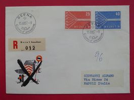 1957 Nr.332+333 auf Ersttagsbrief EUROPA italienisch, 230.-+