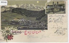 Gruss aus Einsiedeln - Mondschein-Litho