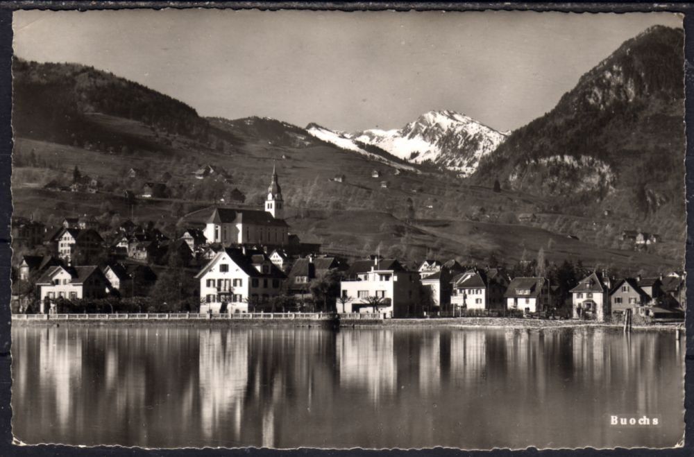 Cartoline postali: Buochs vom See aus 1952 – Usato da Bichelsee venduto da Gloeckner