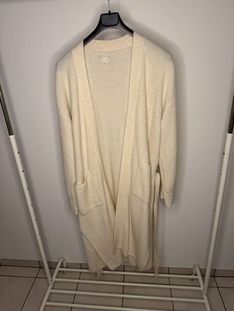 Mrs & Hugs Strickmantel Wollmix Beige Cardigan