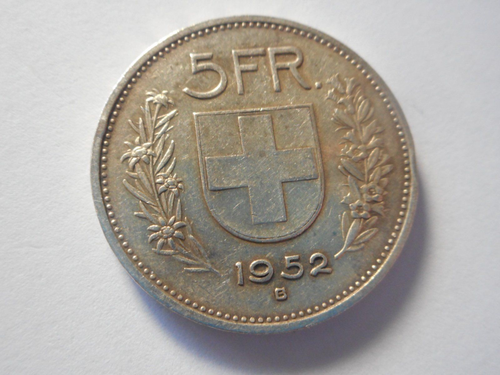 Tutti le monete: 5 Fr. 1952 silber rar – Usato da Kriegstetten venduto da pizlad2010 1