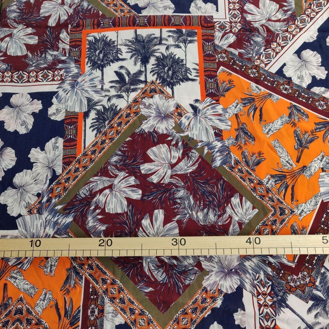 Tessuti: Ital. Viskose Stoff leicht 1.5x1.50m FancyJungle Patchwork – Nuovo (secondo la descrizione) da Lufingen venduto da Voyager7 6