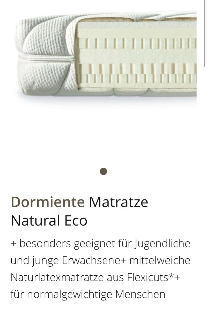 Materassi: Dormiente Matratze Natural Eco 140x200 cm – Usato da Meilen venduto da mohnblume 2