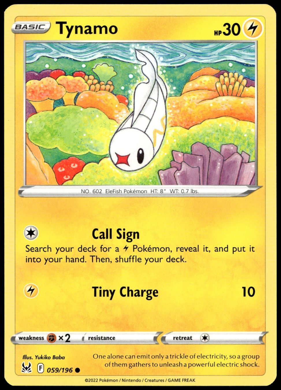 Pokémon Carte collezionabili: Pokémon Tynamo 059/196   SWSH11 Lost Origin – Usato da Le Mouret venduto da PokemonCards_CH