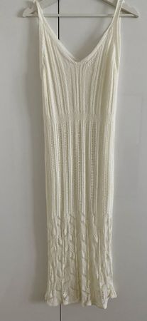 Sommerliches Strickkleid, creme-weiss, Grösse S