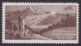 Flugspende Vignette 1926.4 Leysin - Lausanne ungebraucht *