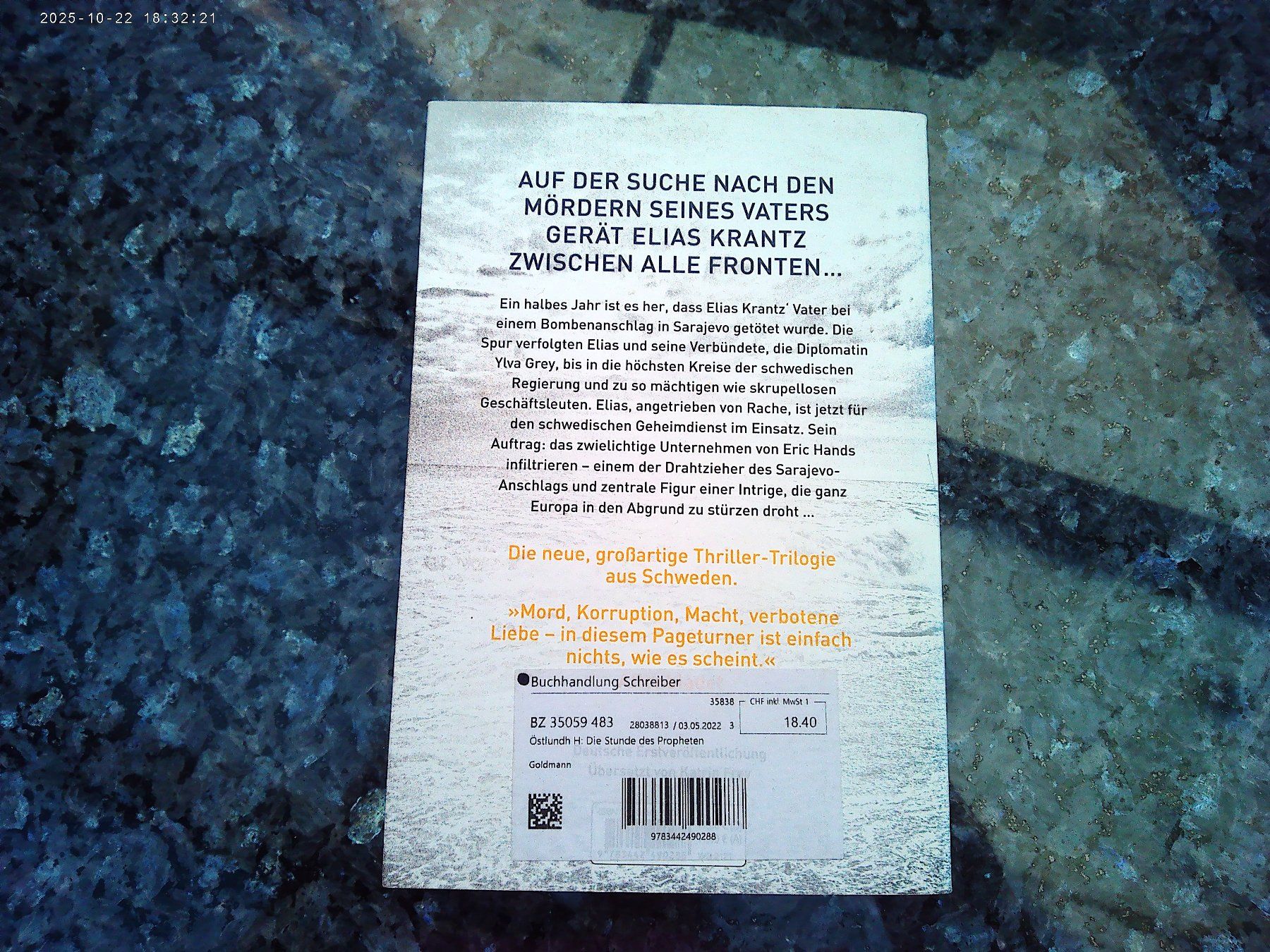Libri: Die Stunde des Propheten von Hakan Östlundh – Usato da reitnau venduto da Sib7 1
