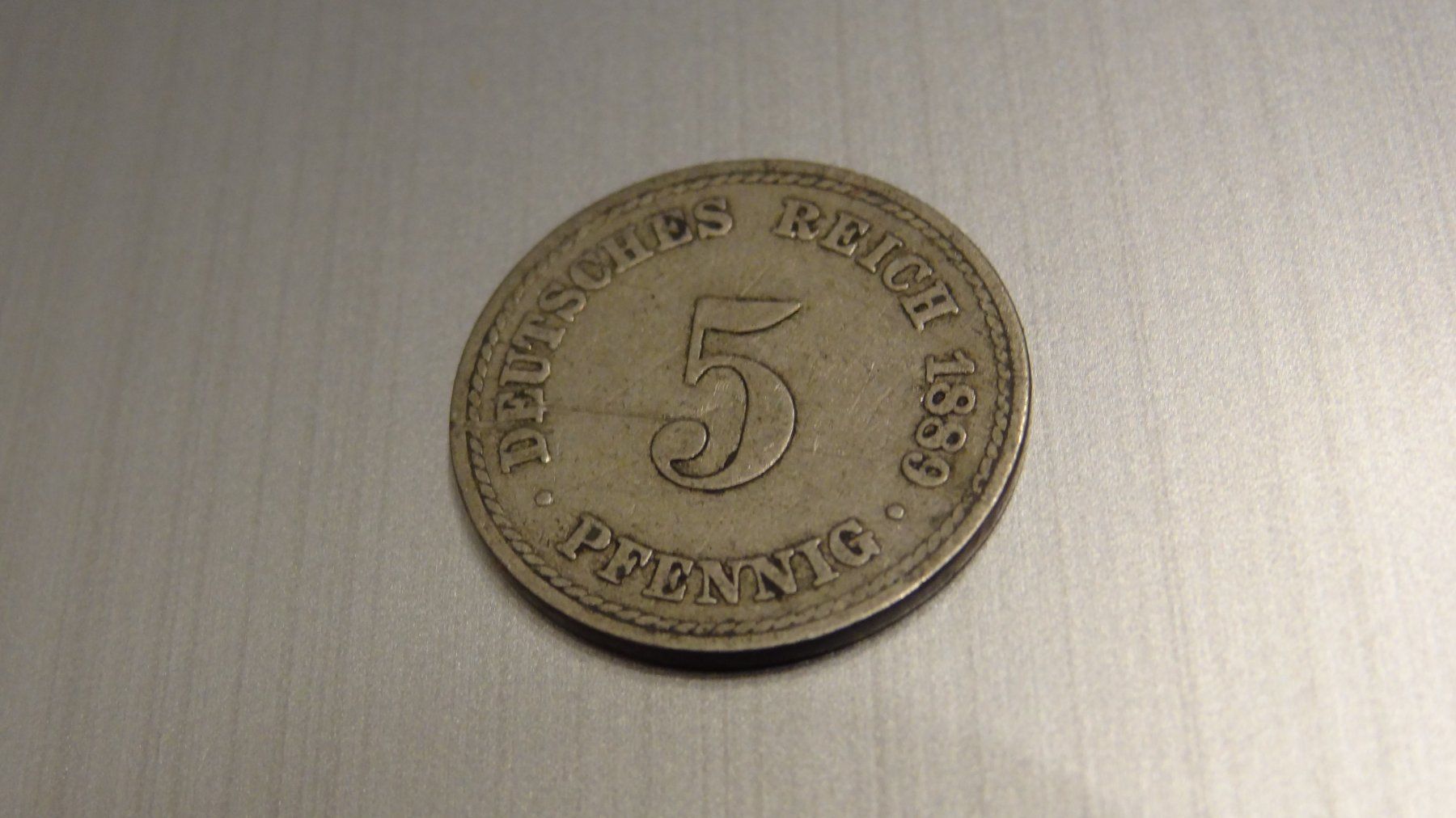 Alle Münzen: 1889 5 Pfennig Deutsches Reich – Gebraucht aus Olten von pechsisa1