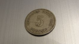 1889 5 Pfennig Deutsches Reich