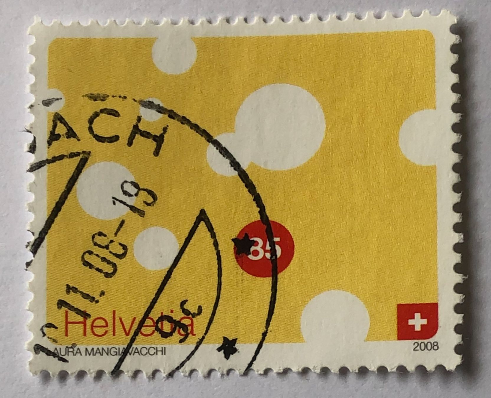 Tutti i francobolli: Nr. 1284 Käse GESTEMPELT 2008    – Usato da Aarau venduto da Billa007