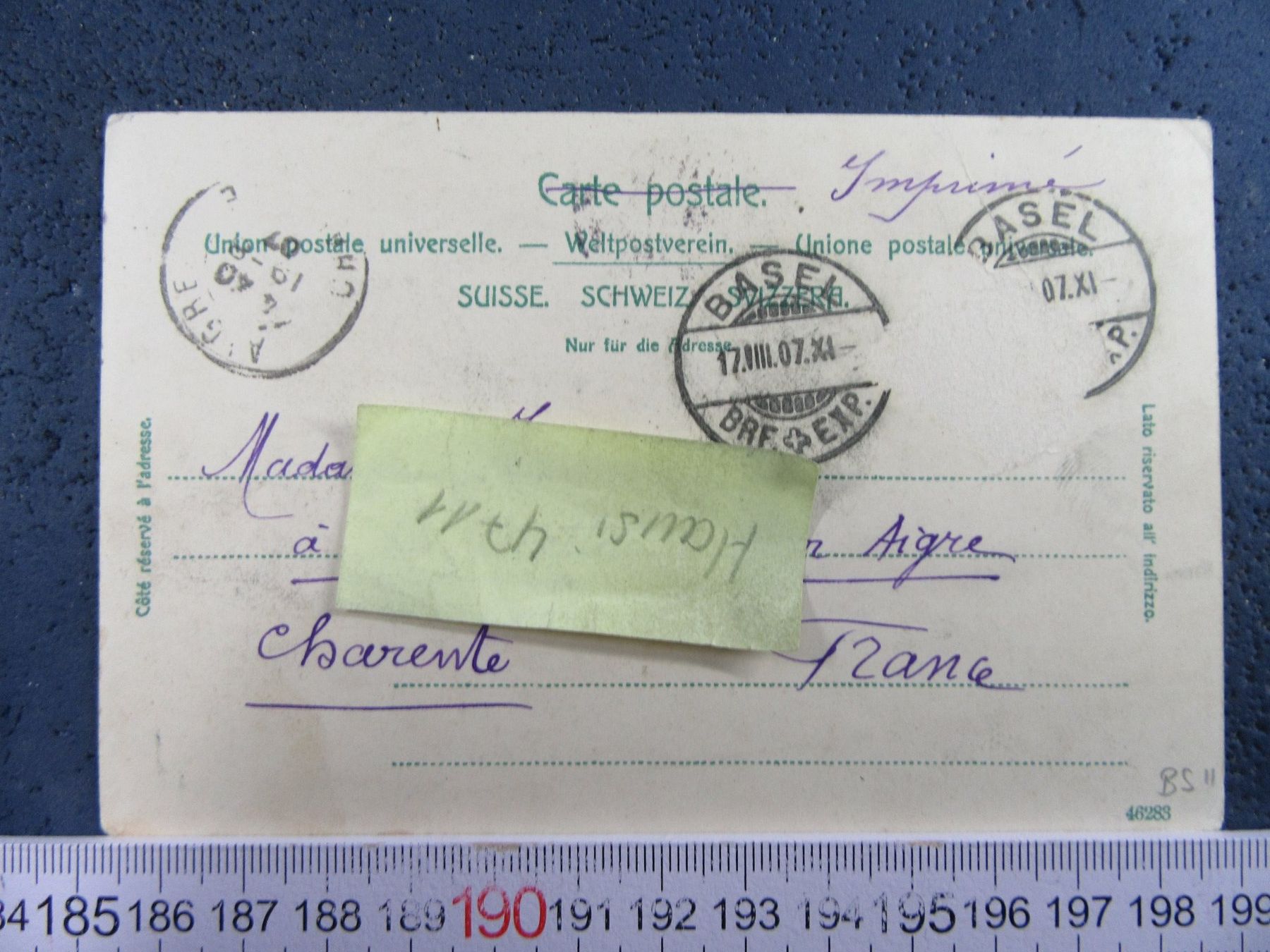 Cartoline postali: BASEL 1907 SPALENRING AK-BS – Usato da Ettingen venduto da Hausi4711 1