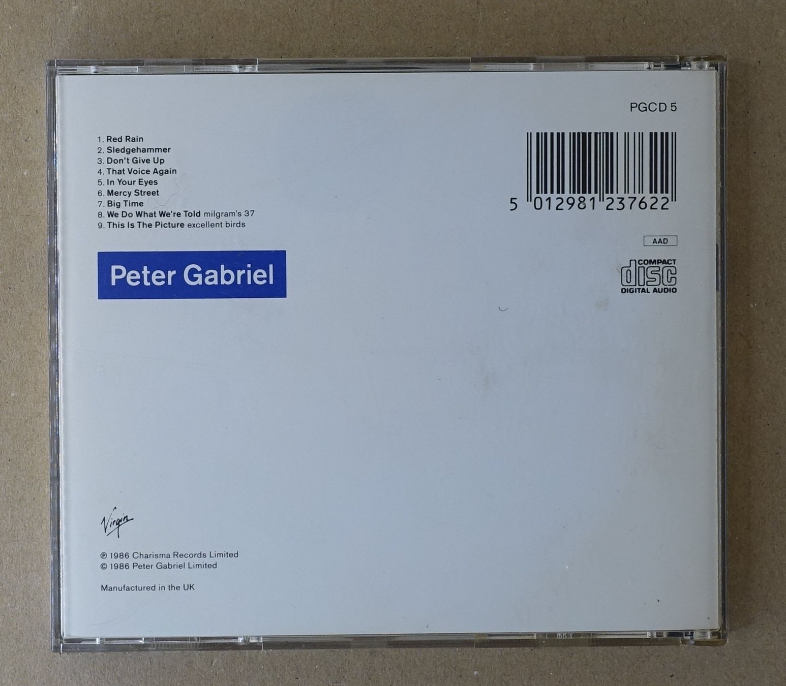 CD: Peter Gabriel – So - F27 – Usato da Sessa venduto da fraenklishop 1