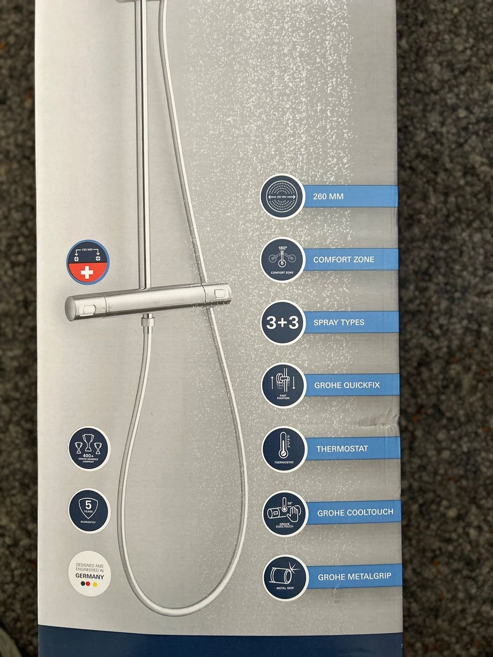 Grohe Docce: GROHE VITALO JOY SYSTEM 260 ,, NEU ,, – Nuovo e nell'imballaggio originale da Weissbad venduto da Usw63 4