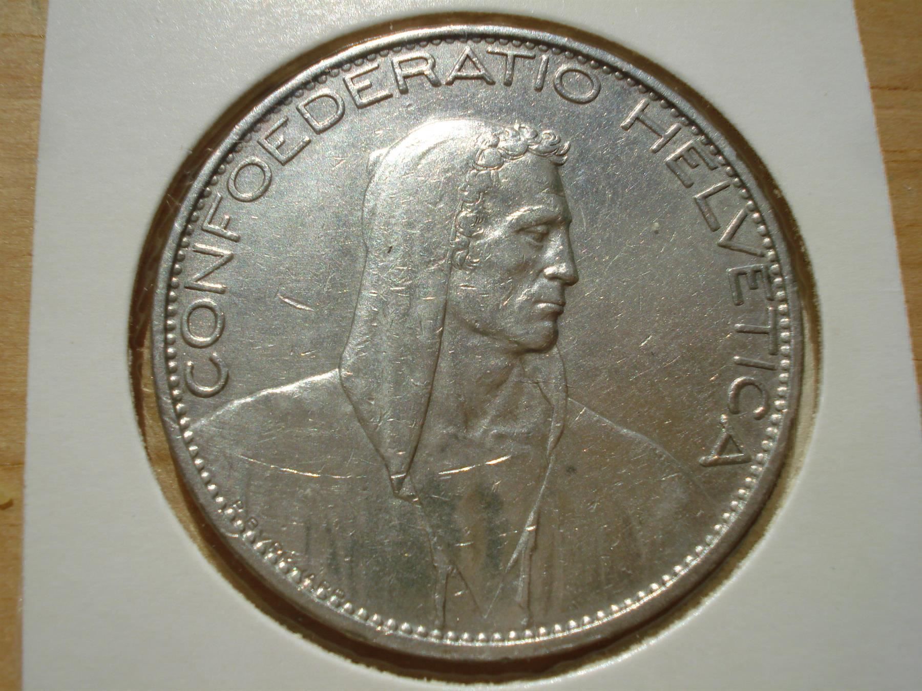 Alle Münzen: (50)  5 Franken  1925 – Gebraucht aus Erlach von Net-Coins 2