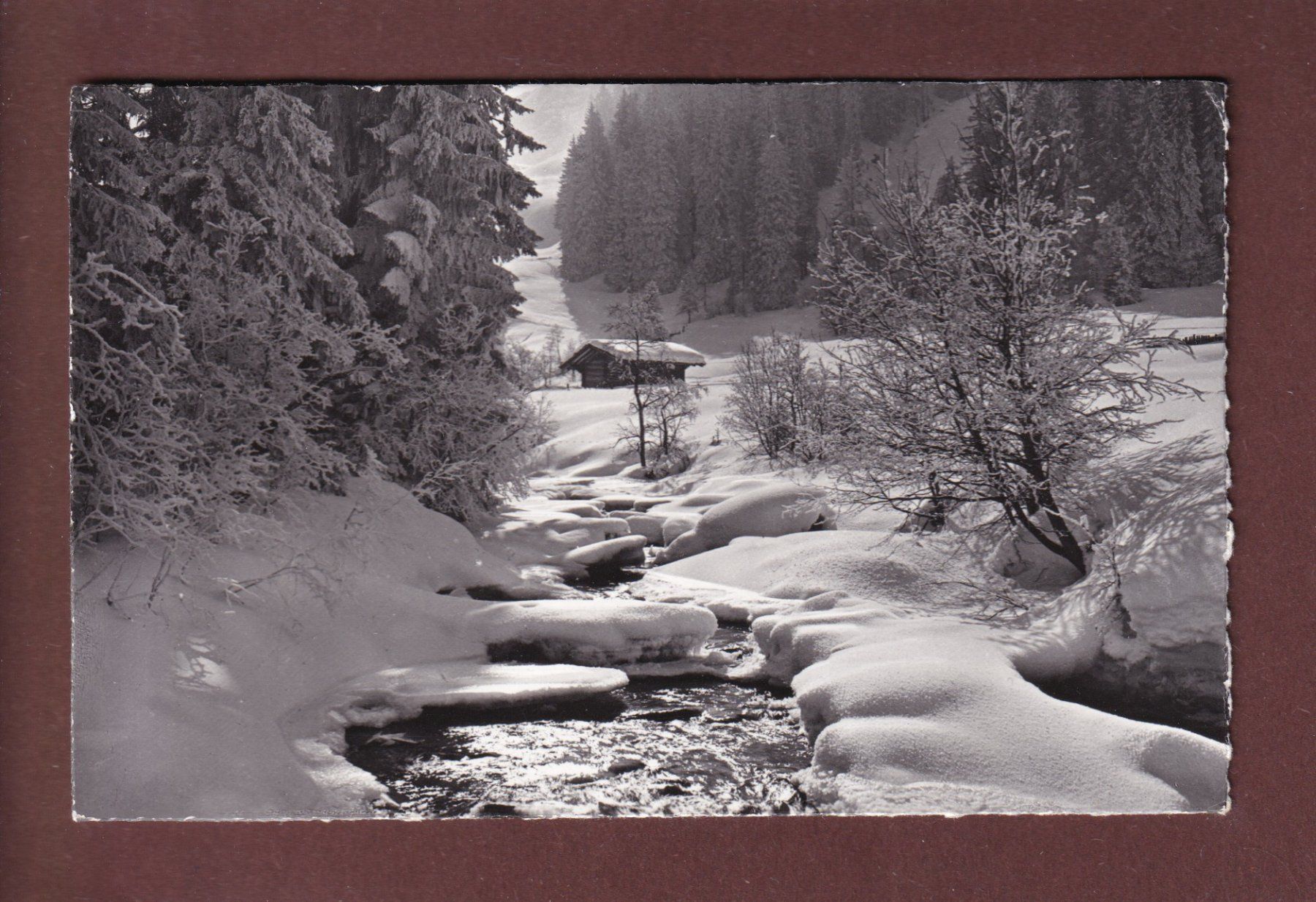 Ansichtskarten: Verschneiter BERGBACH - 1962 – Gebraucht aus Pully von nicecards