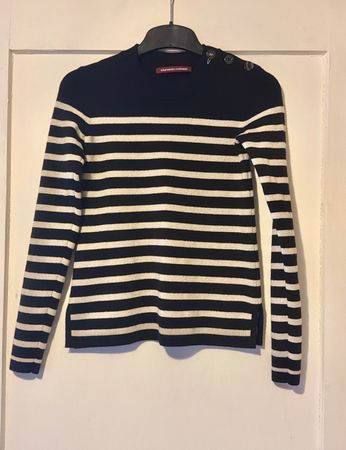 Comptoir des Cotonniers Pullover schwarz gestreift XS