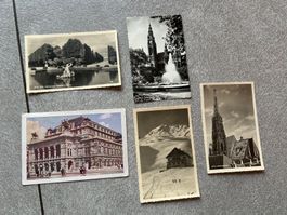5 Postkarten aus Österreich VINTAGE / 1948 - 1951