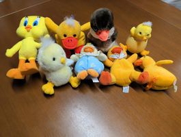 Suesse Enten-Plueschtiere, 8 Stück, ideal für Ostern!