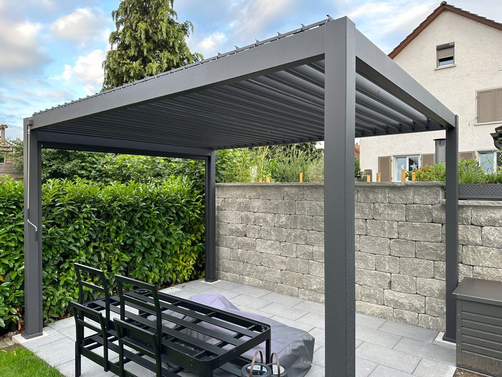 Weide Classic Pergola 3x3.6m mit Lamellendach Anthrazit Kaufen auf