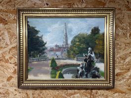 Gemälde / im Park von Marie-Thérèse Laguesse 1955  (ID M358)