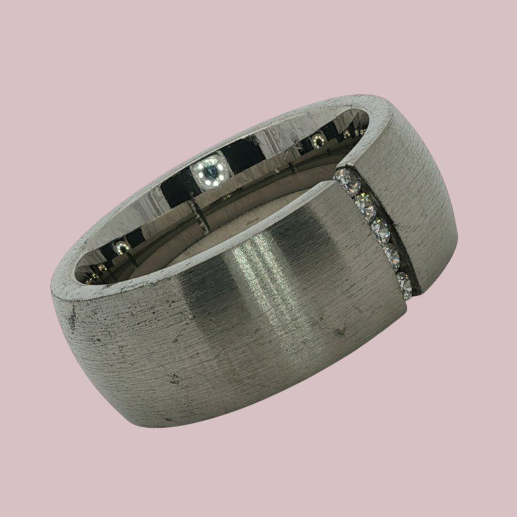 Olga Ribler Anelli: Zirkonia Ring Edelstahl matt Grösse 61 – Nuovo (secondo la descrizione) da Luzern venduto da Schmuckoutlet 5