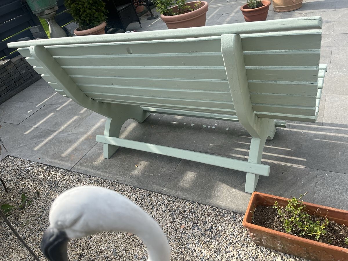 Panchine: Grosse, hellgrüne Gartenbank  – Usato da Hölstein venduto da Marcoclaudio