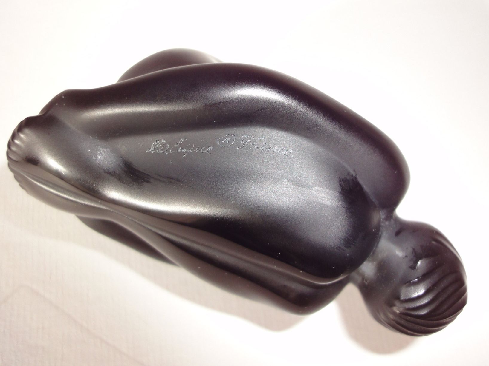 Lalique Statuette: LALIQUE  "Nu, Feuille pliée" Cristal noir – Nuovo (secondo la descrizione) da Biel/Bienne venduto da 07helios032 1