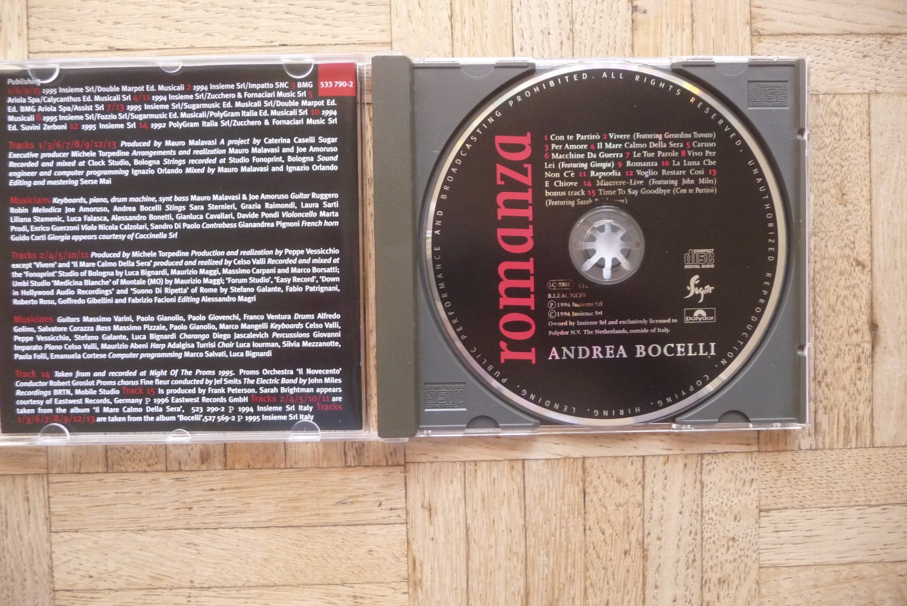 CDs: CD Andrea Bocelli, Romanza – Gebraucht aus Zürich von Edje 2