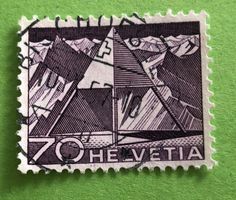 Nr.308 mit Stempel Triangulationspunkt Technik und Landschaf