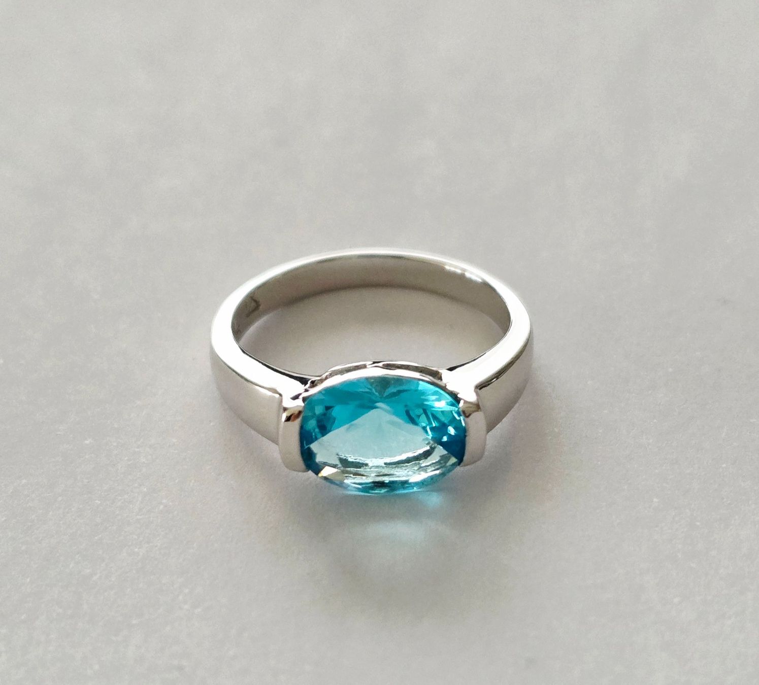 Anelli: Edler Silberring 925 mit Aquamarin - NEU – Nuovo e nell'imballaggio originale da Uetikon am See venduto da Coralreef 2