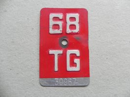 Velo Rad Nummer Velonummer 1968 TG 68 Thurgau Geschenk