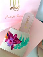 SALE NEU PRETTY BALLERINAS Leder Pantoletten 40 Sandalen