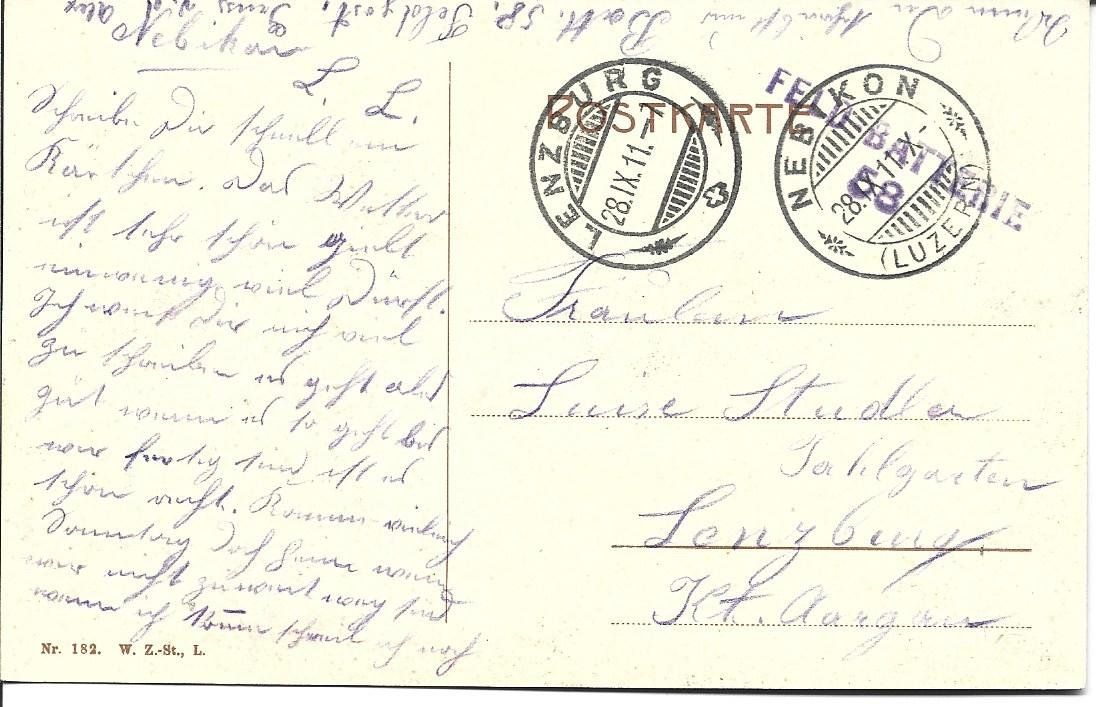 Cartoline postali: AK  Nebikon  LU – Usato da Appenzell venduto da mai25 1