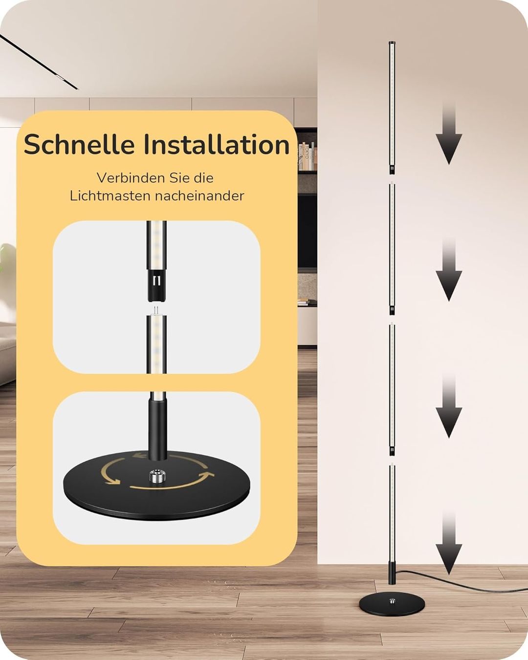 Lampen: 2x LED Stehlampe dimmbar höhenverstellbar Memory LED – Neu und originalverpackt aus Schaffhausen von tra_6j5m 6
