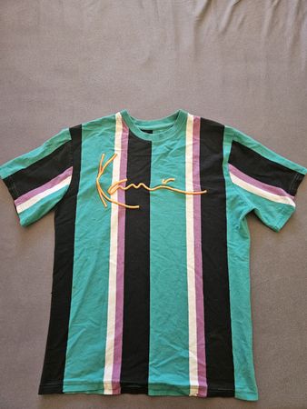Karl Kani T-Shirt Streifen Türkis / Grösse S