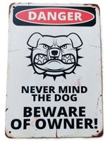 BEWARE OF OWNER  - Blechschild  (neu/OVP)