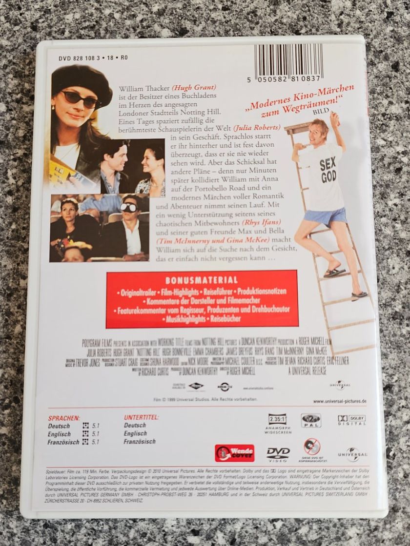 Alle DVDs: NOTTING HILL/ DVD – Gebraucht aus Geuensee von jes_9xyk 1
