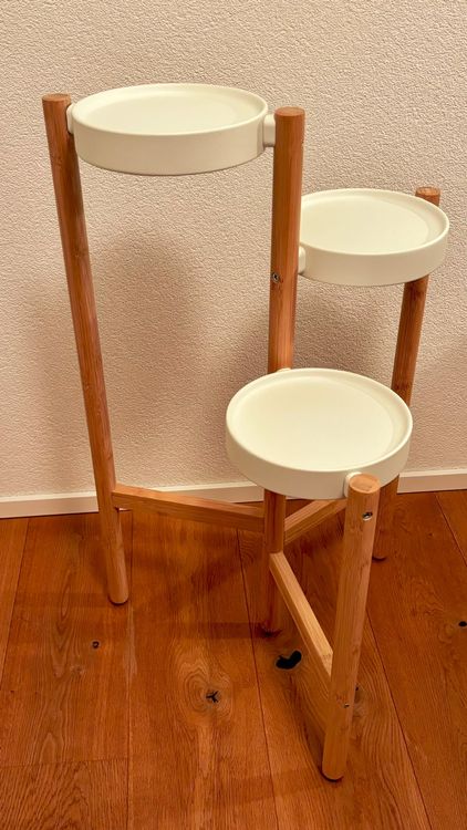 IKEA SATSUMAS Blumenstnder, Bambus/Weiss, 78 cm (Gebraucht) in Ettingen  fr CHF 22  mit Lieferung auf Ricardo kaufen