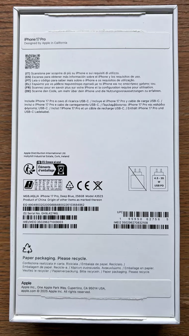 Apple Handys / Smartphones: iPhone 17 Pro – Gebraucht aus Belfaux von tmail 7