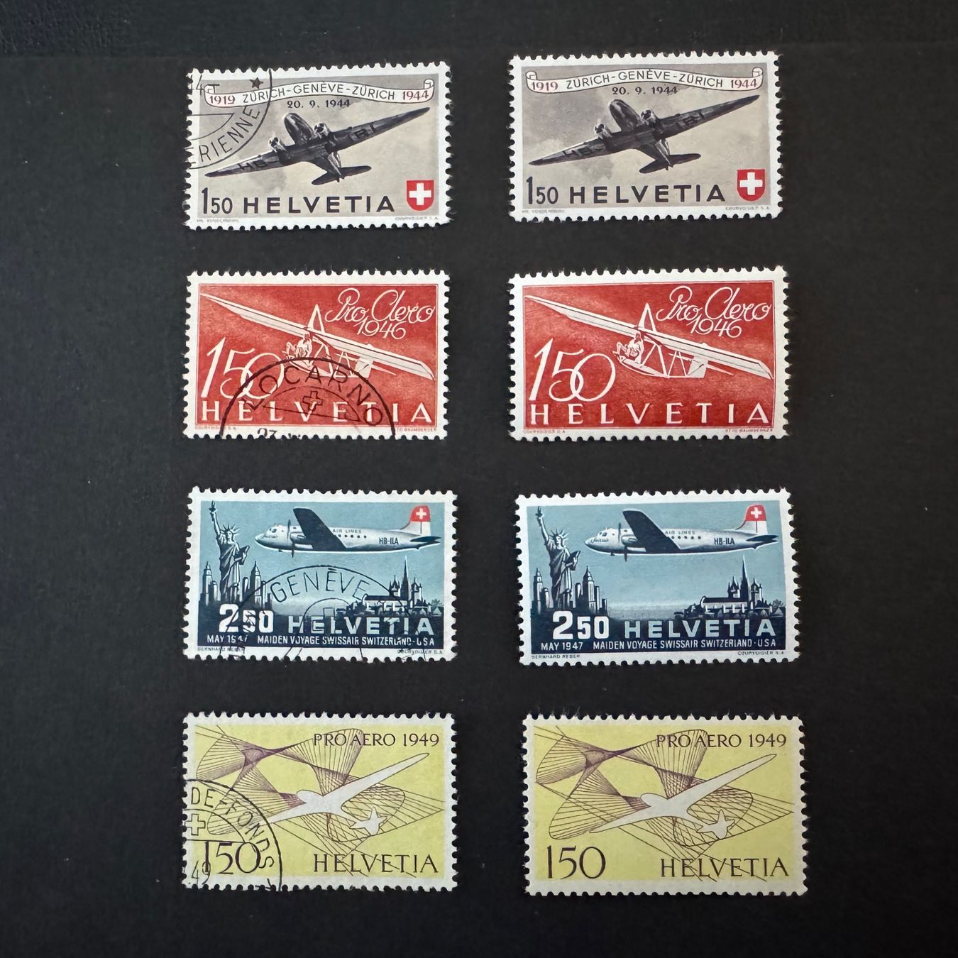 Alle Briefmarken: FLUGPOST, Auswahl, postfrisch/gestempelt – Gebraucht aus Stallikon von HILDECH1