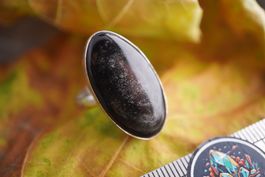 Siber Obsidian     ring Grösse  Variabel     (Räumung!)