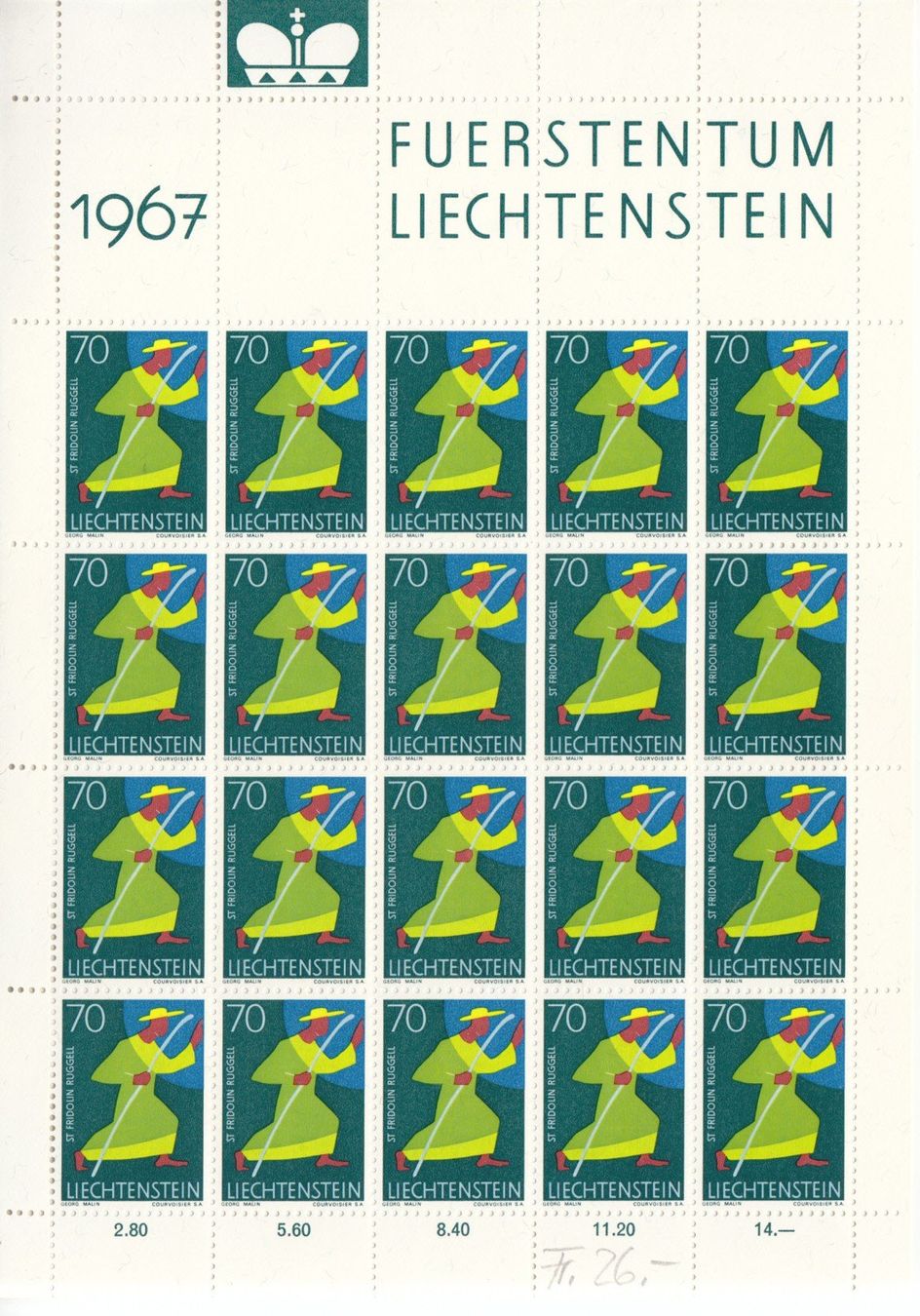 Alle Briefmarken: LBK 422 - 430 Bogen postfrisch – Gebraucht aus Bürglen TG von StampGraf 6