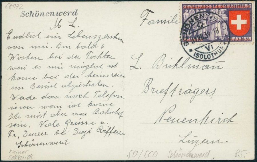 Cartes postales: SO Schönenwerd – D'occasion à Schindellegi par leecollect 1