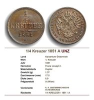 1/4 Kreuzer 1851 UNZ